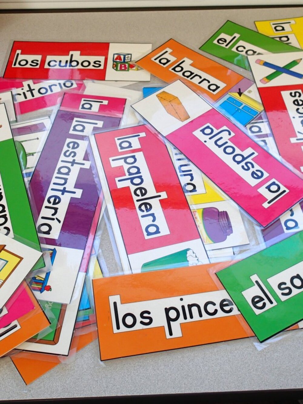 Spanish Bulletin Board Labels Laminated 50+